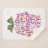 Couverture Sherpa Eric Carle | Motif de papillon alphabet (Devant (Horizontal))