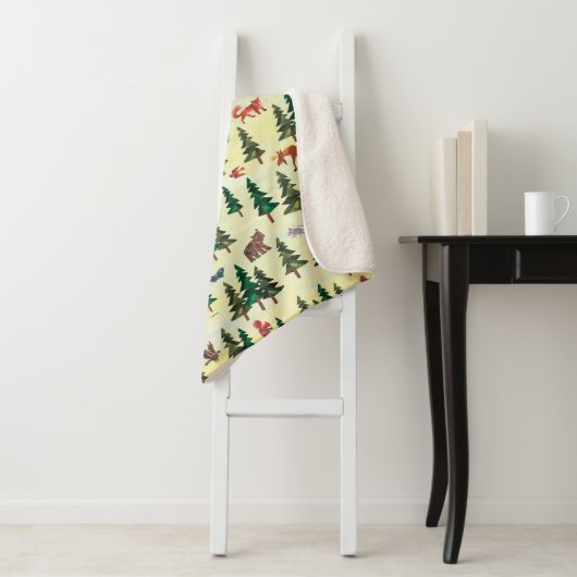 Couverture Sherpa Eric Carle | Prêt pour le Motif de loisirs foresti (En situation)