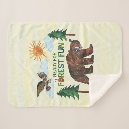 Couverture Sherpa Eric Carle | Prêt pour le plaisir des forêts (Devant (Horizontal))