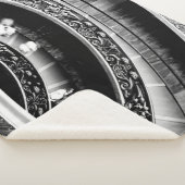 Couverture Sherpa Escalier romain noir et blanc (3/4)