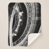 Couverture Sherpa Escalier romain noir et blanc (Devant)