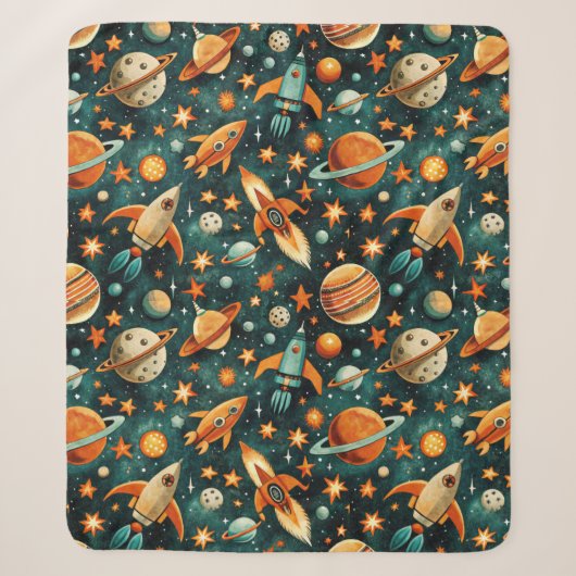 Couverture Sherpa Espace atomique de milieu de siècle Orange sarcell (Devant)