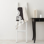 Couverture Sherpa Espace de coloration avec un chiot astronaute (En situation)