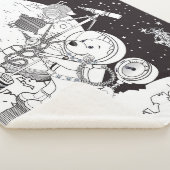 Couverture Sherpa Espace de coloration avec un chiot astronaute (3/4)