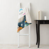 Couverture Sherpa Espace personnalisable avec nom, monogramme et ann (En situation)