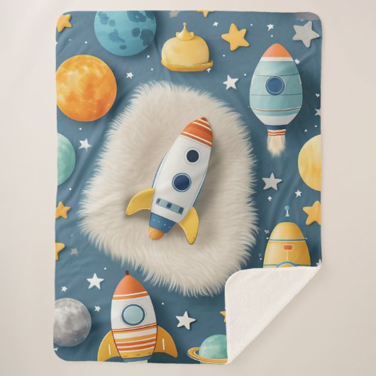 Couverture Sherpa Espace personnalisable pour bébé (Devant)