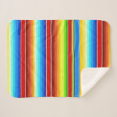 Couverture Sherpa Espagnol traditionnel couvrant mexicain vibrant (Devant (Horizontal))