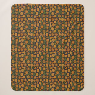 Couverture Sherpa Esthétique de la botte de foin de citrouille vinta