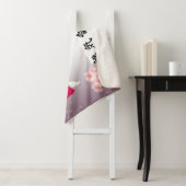 Couverture Sherpa estilo japonés con flores (En situation)