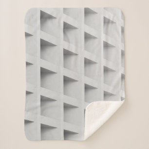 Couverture Sherpa étagère cubique blanche