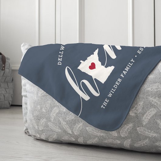 Couverture Sherpa État d'origine du Minnesota Personnalisé