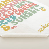 Couverture Sherpa Été Dit Plage Rétro Couchers de soleil de café gla (3/4)