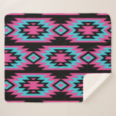 Couverture Sherpa Ethnic American Indian : Motifs aztèques. (Devant (Horizontal))