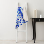 Couverture Sherpa Ethnic Indigo Arrow Native Motifs (En situation)