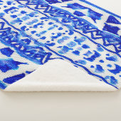 Couverture Sherpa Ethnic Indigo Arrow Native Motifs (3/4)