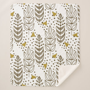Couverture Sherpa Ethnic seamless pattern with stylish trees. Endles