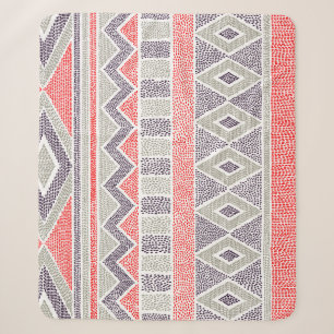 Couverture Sherpa Ethnic Striped Tribal : Vintage artisanal