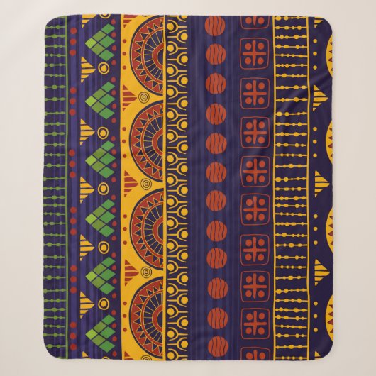 Couverture Sherpa Ethno Tribal : Conception Motif transparente. (Devant)