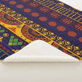 Couverture Sherpa Ethno Tribal : Conception Motif transparente. (3/4)