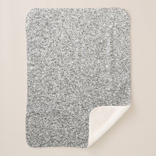 Couverture Sherpa Étincelle de parties scintillant gris argenté (Devant)