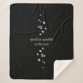 Couverture Sherpa Étincelle Étincelle Little Star Black Starlight (Devant)