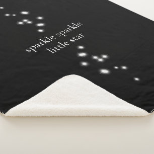 Couverture Sherpa Étincelle Étincelle Little Star Black Starlight