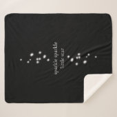 Couverture Sherpa Étincelle Étincelle Little Star Black Starlight (Devant (Horizontal))