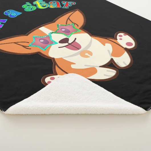 Couverture Sherpa étoile corgi (3/4)