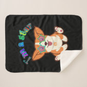 Couverture Sherpa étoile corgi (Devant (Horizontal))