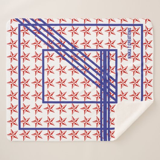 Couverture Sherpa Étoile rouge (Devant (Horizontal))