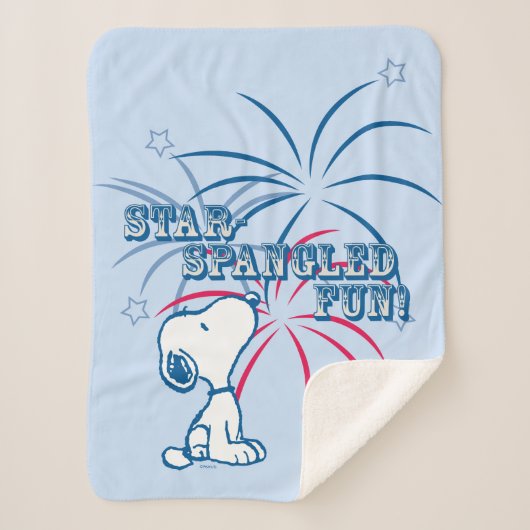Couverture Sherpa Étoile Snoopy Fun Spangé (Devant)