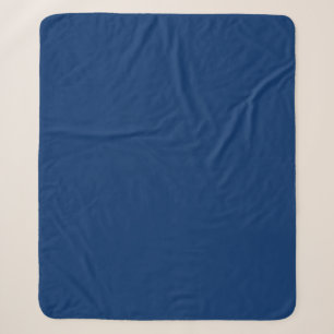 Couverture Sherpa étoiles blanches bleu marine motif