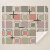 Couverture Sherpa Étoiles Carrés modernes du milieu du siècle Multic (Devant (Horizontal))