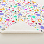 Couverture Sherpa Étoiles colorées blanches  (3/4)