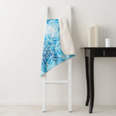 Couverture Sherpa Etoiles congelées, Snowflakes Motif sans couture. (En situation)