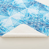 Couverture Sherpa Etoiles congelées, Snowflakes Motif sans couture. (3/4)