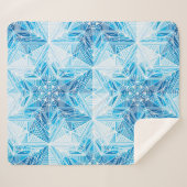 Couverture Sherpa Etoiles congelées, Snowflakes Motif sans couture. (Devant (Horizontal))