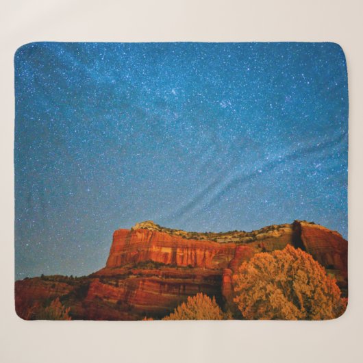 Couverture Sherpa Étoiles et roche rouge (Devant (Horizontal))