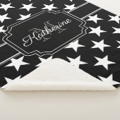 Couverture Sherpa Étoiles noires et blanches (3/4)