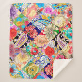 Couverture Sherpa Étrange belle motif en tissu. Nouveau tissu de (Devant)