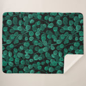 Couverture Sherpa Eucalyptus noir (Devant (Horizontal))