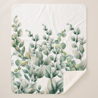Couverture Sherpa Eucalyptus vert