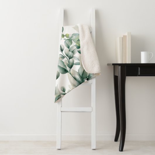 Couverture Sherpa Eucalyptus vert (En situation)