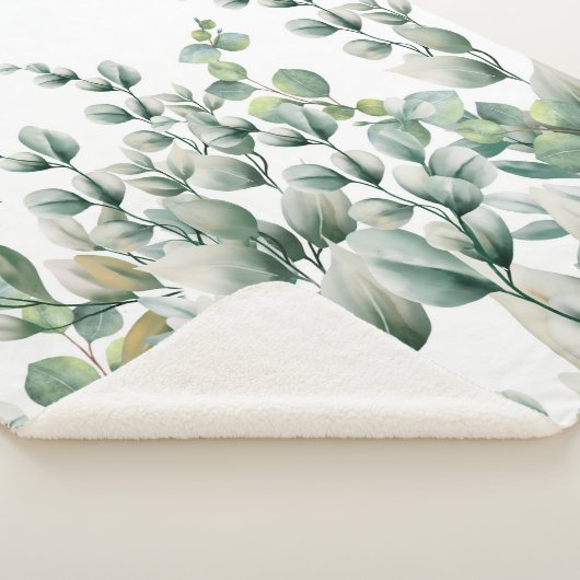 Couverture Sherpa Eucalyptus vert (3/4)