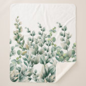 Couverture Sherpa Eucalyptus vert (Devant)
