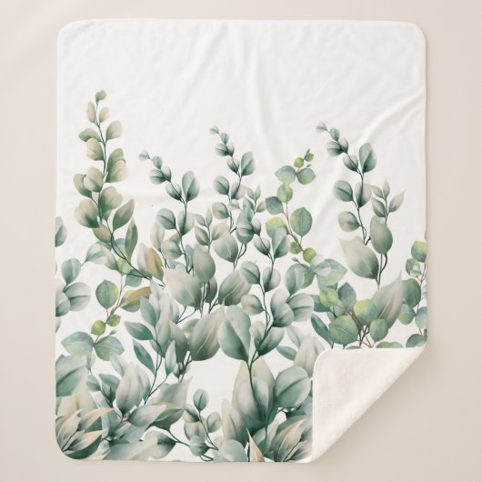 Couverture Sherpa Eucalyptus vert (Devant)