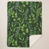 Couverture Sherpa Eucalyptus vert foncé (Devant)
