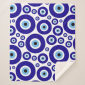 Couverture Sherpa Evil Eye Pattern, Greek Eye, Turkish Eye, Nazar (Devant)