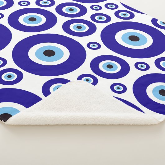 Couverture Sherpa Evil Eye Pattern, Greek Eye, Turkish Eye, Nazar (3/4)