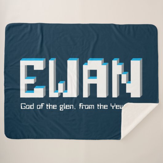 Couverture Sherpa Ewan garçons nom et signification pixels jeux de t (Devant (Horizontal))